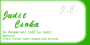 judit csoka business card